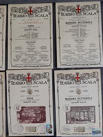 Locandine Teatro Alla Scala Milano con francobollo