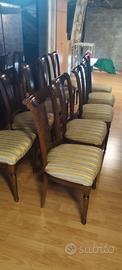 10 sedie classiche in legno 