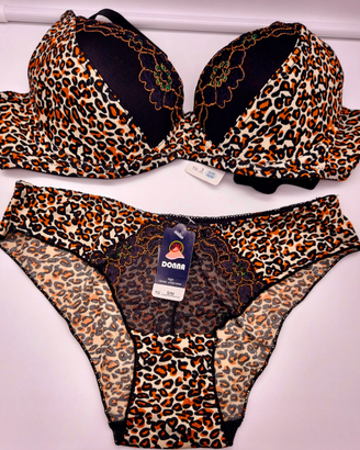 Completo intimo leopard Orange