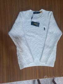 Maglione Ralph Lauren bianco, NUOVO, taglia M