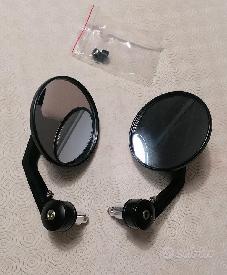 Specchietti End Bar Omologati Specchietti Moto Universali, Specchietti Moto Manubrio Omologati, Laterali Bar End Regolabili Per Scooter Moto Specchietti Manubrio Moto