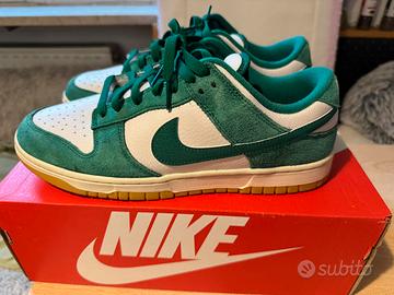 Nike Dunk Low Retro (Mai usate) Verde/Bianco