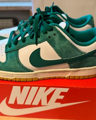 Nike Dunk Low Retro (Mai usate) Verde/Bianco