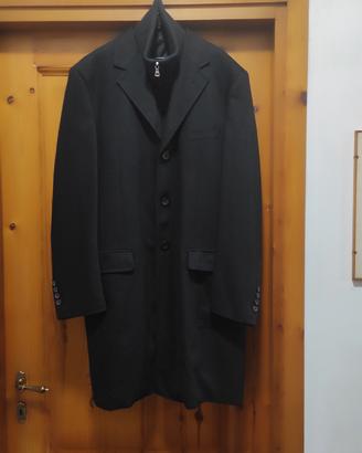Cappotto da uomo lungo nero taglia 52