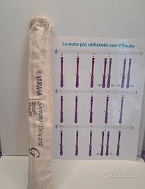 Flauto Yamaha con Custodia e Libretto delle Note