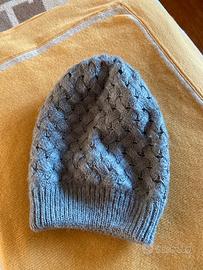 Cappellino donna in cachemire grigia