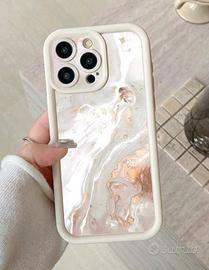 📱✨️Cover Iphone 16- Livrea elegante marmo bianco-