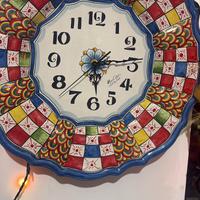 Orologio da parete ceramiche di caltagirone