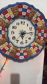 Orologio da parete ceramiche di caltagirone