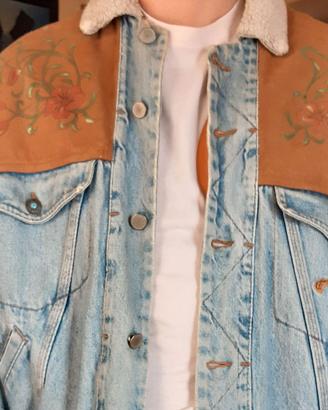 Giubbotto jeans vintage Turquoise Tribes