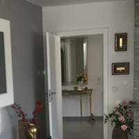 Consolle con specchio foglia oro