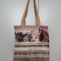 Borsa shopper gatti e pianoforte 