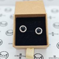 Orecchino rotondo in zircone cubica 