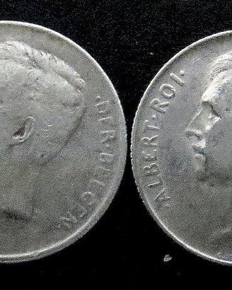 Lotto 4 Monete  1 Franco Belgio (1913  1914