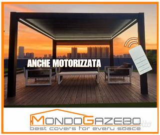 Pergola Bioclimatica in alluminio con led e motore