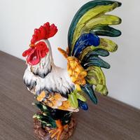 Gallo in ceramica colorato