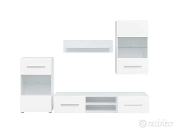 Mobile soggiorno TV a Parete con Vetrina LED nuovo