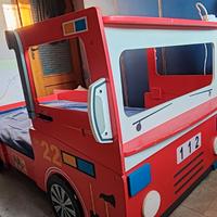 LETTO BAMBINI CAMION POMPIERI