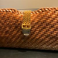 Elegant borsa vintage paglia midollino intrecciato