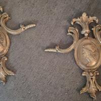 Coppia Fregi Neoclassici in Ottone,Stile Luigi XVI