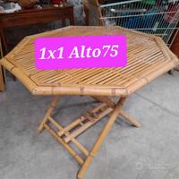 Tavolo da giardino ottagonale in Bambù