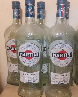 coppia di bottiglie vuote di Martini 