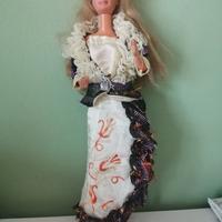Barbie anni'80 vestito raso e ricami 