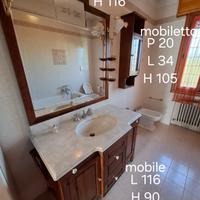 Mobile bagno in legno e marmo di Carrara