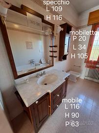 Mobile bagno in legno e marmo di Carrara