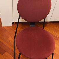 Sedie IKEA Manhult rosso scuro / vinaccia
