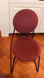 Sedie IKEA Manhult rosso scuro / vinaccia