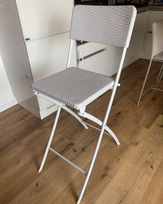 Sedie sgabelli pieghevoli plastica dura e metallo