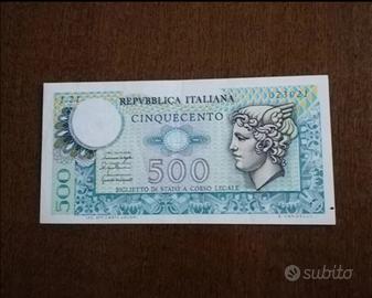 Banconota lire 500 mercurio 