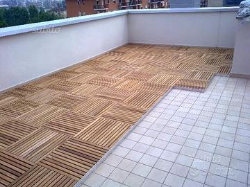 Piastrelloni in teak da esterno