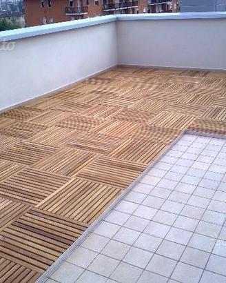 Piastrelloni in teak da esterno
