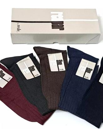 5 PAIA CALZE LUNGHE COTONE UOMO *REDE - SCONTO 30%