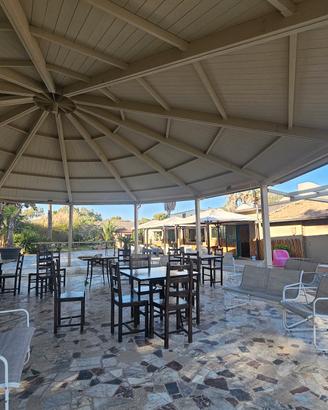  gazebo struttura in lamellare dodecagono 150 mq
