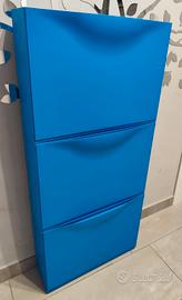 Scarpiera in PVC colore blue