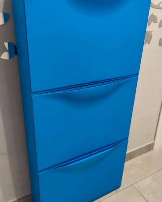 Scarpiera in PVC colore blue