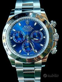 Rolex Daytona oro bianco 116509 blu nuovo 2023 nos
