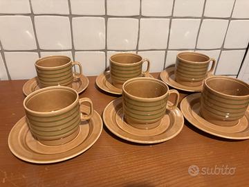Tazze tè ceramica anni 70 Pagnossin Treviso