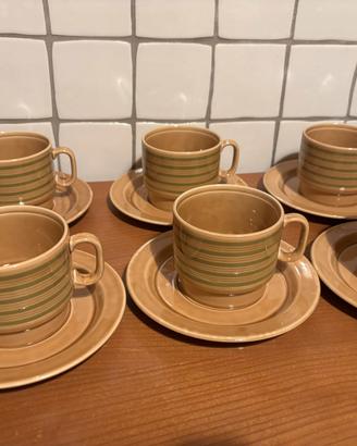 Tazze tè ceramica anni 70 Pagnossin Treviso