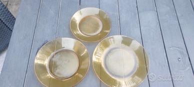 Servizio piatti color caramello vintage 