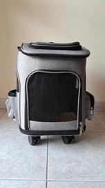 Trasportino trolley/zaino per cani taglia piccola