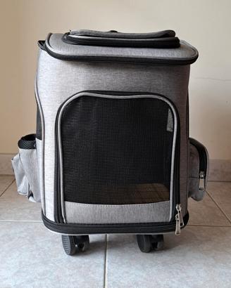 Trasportino trolley/zaino per cani taglia piccola
