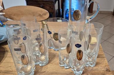 Servizio bicchieri da 6 cristallo di Bohemia