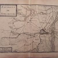 Carta geografica di Strasburgo 1695