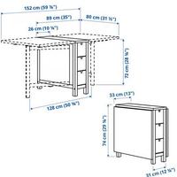 tavolo pieghevole ikea Norden in betulla