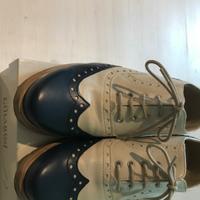 Scarpa inglesina stringata bicolore