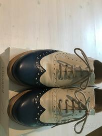 Scarpa inglesina stringata bicolore